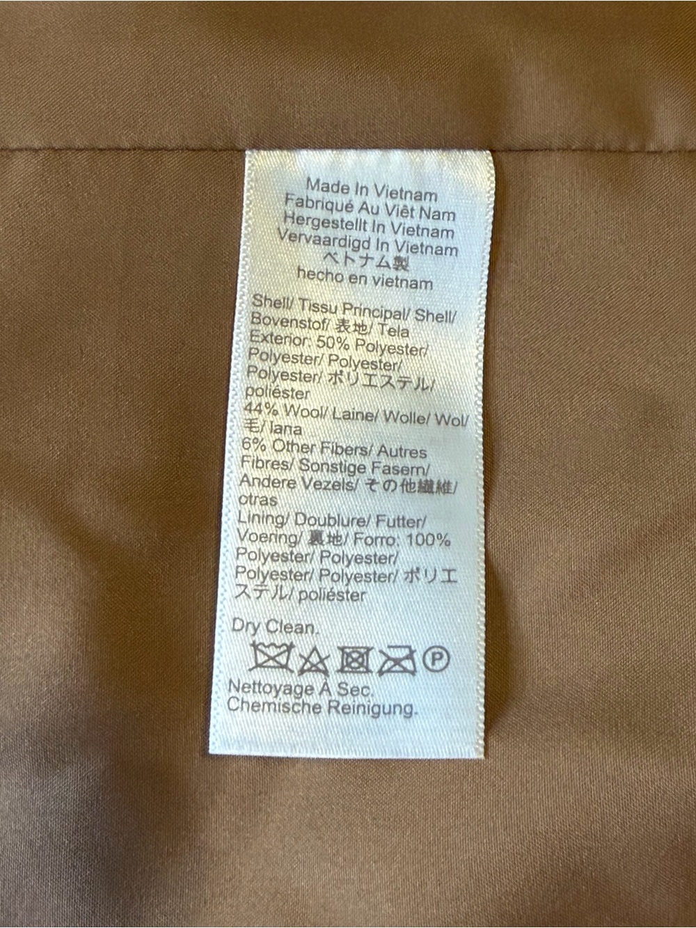 J.Crew CO102 Camel Wool Blend Midcalf Coat Size L - Picture 6 of 7